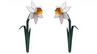 Paper toy d'une fleur.