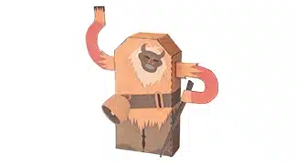 Paper toy d'un monstre.