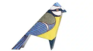 Paper toy d'un oiseau.